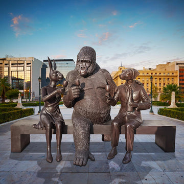 The Party Bench (Bronze Sculpture)