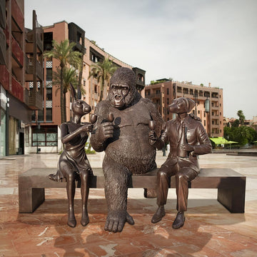 The Party Bench (Bronze Sculpture)