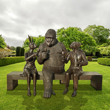 The Party Bench (Bronze Sculpture)