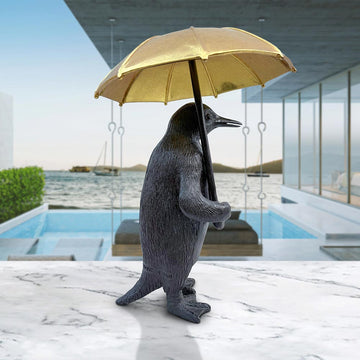 Penguin Under Cover (Bronze Sculpture, Small)