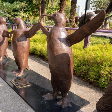 Love the Emperor Penguins (Bronze Sculpture)