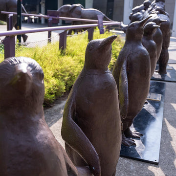 Love the Emperor Penguins (Bronze Sculpture)