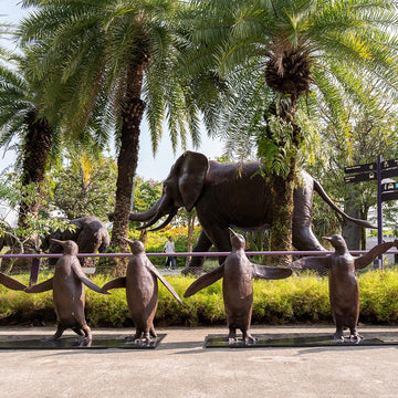 Love the Emperor Penguins (Bronze Sculpture)