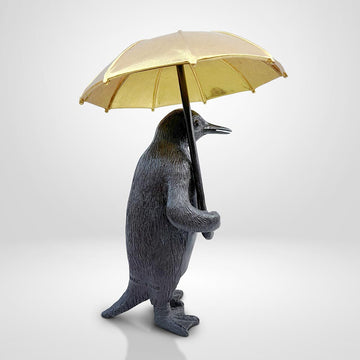 Penguin Under Cover (Bronze Sculpture, Small)