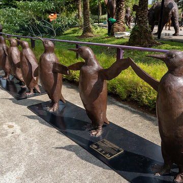 Love the Emperor Penguins (Bronze Sculpture)