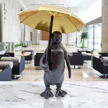 Penguin Under Cover (Bronze Sculpture, Small)