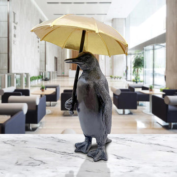 Penguin Under Cover (Bronze Sculpture, Small)