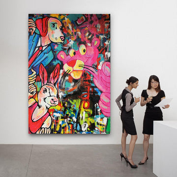 Pink Panther Was Their Detective (Original Painting)