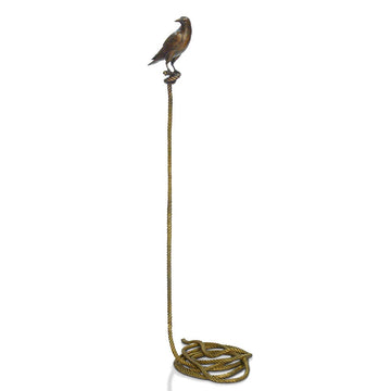 Piper, the magpie on long rope (Bronze Sculpture)