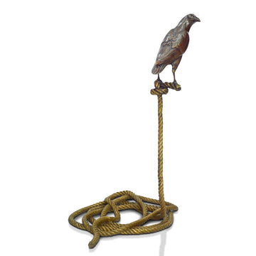 Piper, the Magpie on Short Rope (Bronze Sculpture)