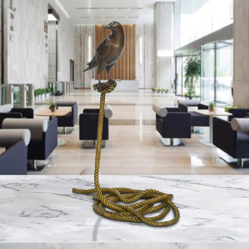Piper, the Magpie on Short Rope (Bronze Sculpture)