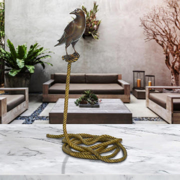 Piper, the Magpie on Short Rope (Bronze Sculpture)
