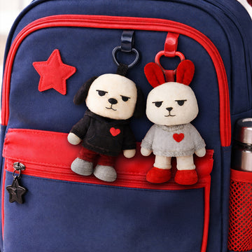Rabbitgirl and Dogboy - Bold Hearts (Plush Collectible Keychains)