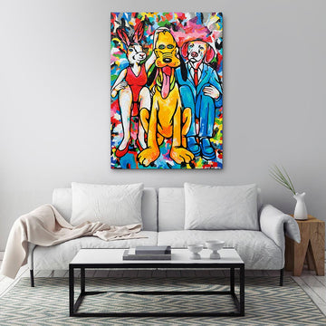 Pluto and Friends (Original Painting)