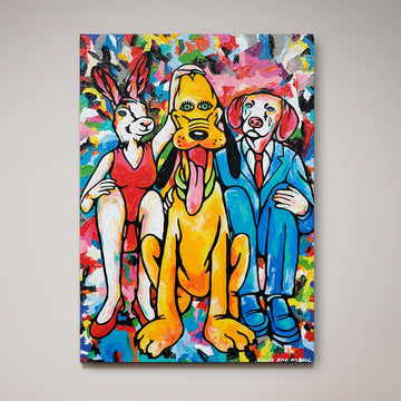 Pluto and Friends (Original Painting)