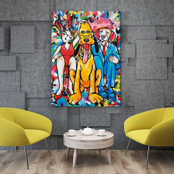 Pluto and Friends (Original Painting)