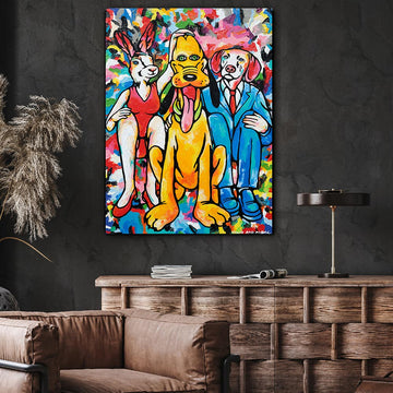 Pluto and Friends (Original Painting)