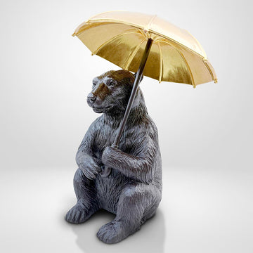 Polar Bear Under Cover (Bronze Sculpture, Small)