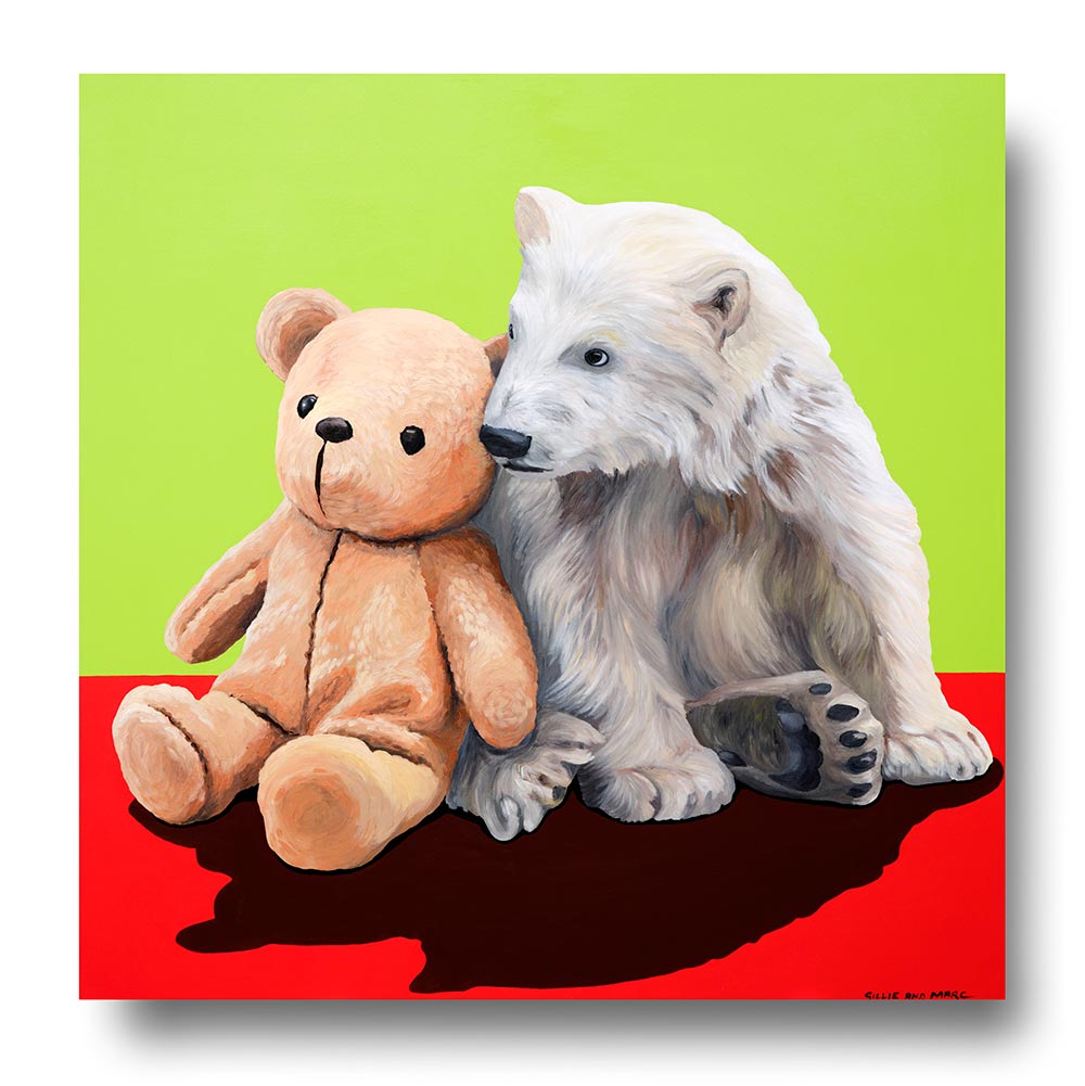 Polar Bear in Love (Original Painting) – Gillie and Marc®