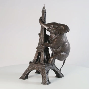 The Elephant Loved the Eiffel Tower (Bronze Sculpture, Small)