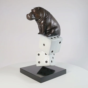Luck of the Hippo (Bronze Sculpture)