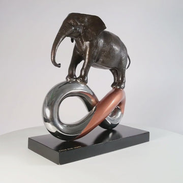 Elephant to Infinity and Beyond (Bronze Sculpture)