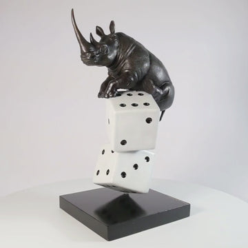 Luck of the Rhino (Bronze Sculpture)