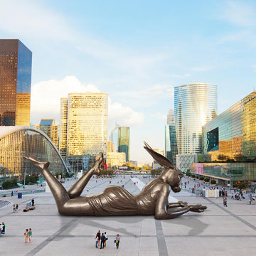 Rabbitwoman Had the Whole World in Her Hands (Bronze Sculpture)