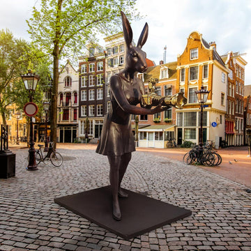 Paparazzi Rabbit (Bronze Sculpture)