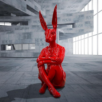 Rabbitwoman Painted the Town Red (Aluminium Sculpture)