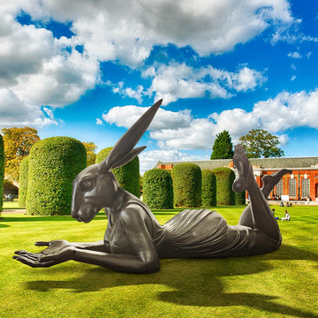 Rabbitwoman Had the Whole World in Her Hands (Bronze Sculpture)