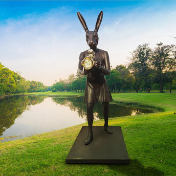 Paparazzi Rabbit (Bronze Sculpture)