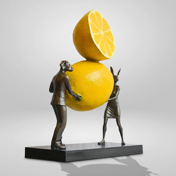 When Life Gives you Lemons, Make Lemonade (Bronze Sculpture)
