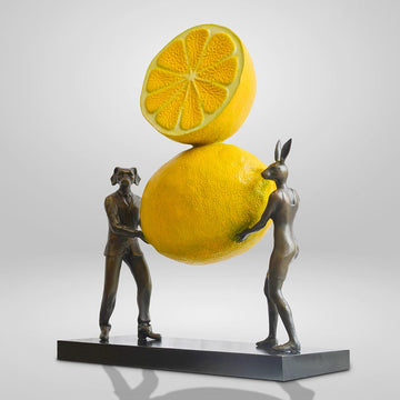 When Life Gives you Lemons, Make Lemonade (Bronze Sculpture)