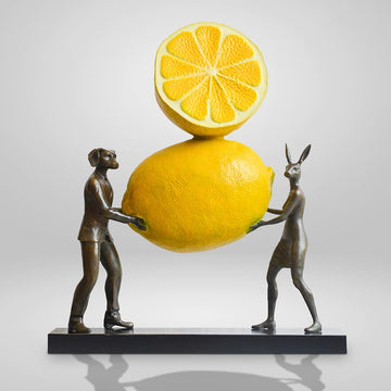 When Life Gives you Lemons, Make Lemonade (Bronze Sculpture)