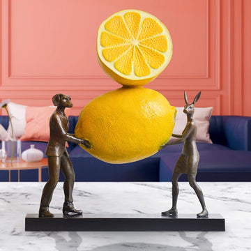 When Life Gives you Lemons, Make Lemonade (Bronze Sculpture)