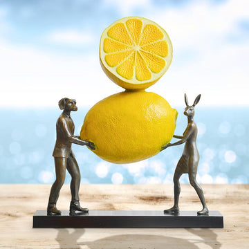 When Life Gives you Lemons, Make Lemonade (Bronze Sculpture)