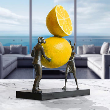 When Life Gives you Lemons, Make Lemonade (Bronze Sculpture)