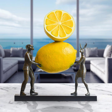 When Life Gives you Lemons, Make Lemonade (Bronze Sculpture)
