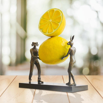 When Life Gives you Lemons, Make Lemonade (Bronze Sculpture)