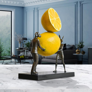 When Life Gives you Lemons, Make Lemonade (Bronze Sculpture)