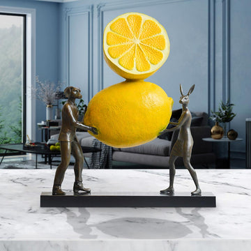 When Life Gives you Lemons, Make Lemonade (Bronze Sculpture)