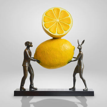 When Life Gives you Lemons, Make Lemonade (Bronze Sculpture)