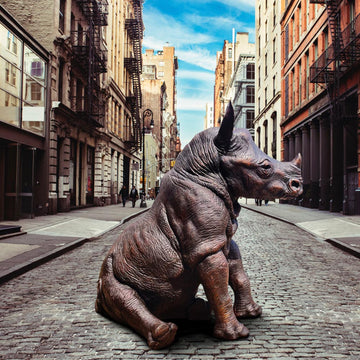 Raza the Rhino (Bronze Sculpture)