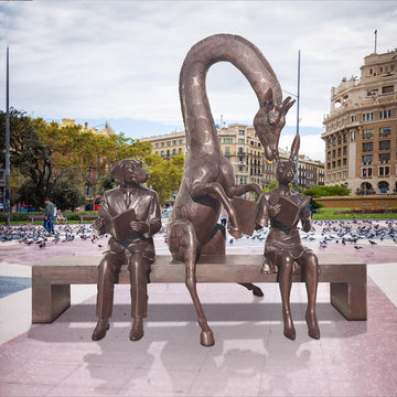 The Reading bench (Bronze Sculpture)