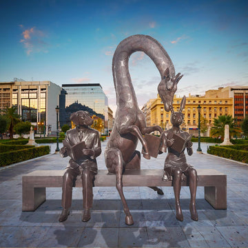 The Reading bench (Bronze Sculpture)