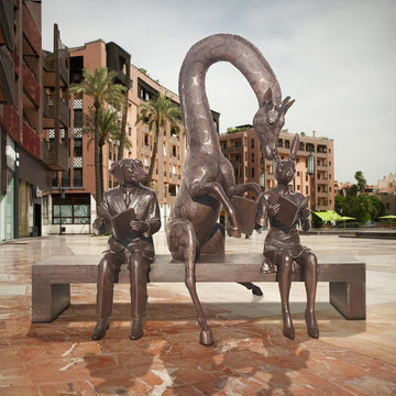 The Reading bench (Bronze Sculpture)