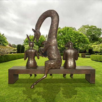 The Reading bench (Bronze Sculpture)