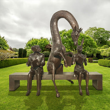 The Reading bench (Bronze Sculpture)