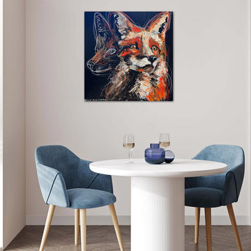 Red, the vanishing Sierra Nevada red fox (Original Painting)